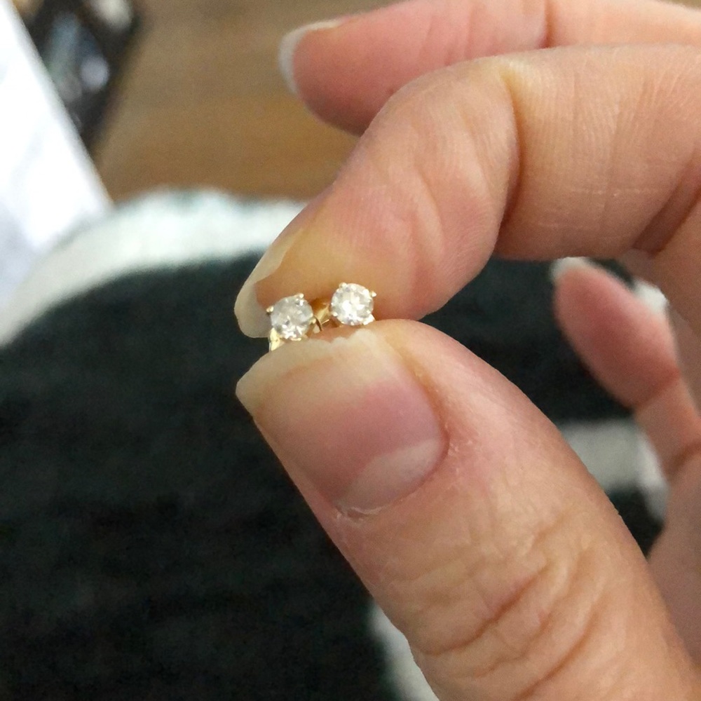 .25 Round Cut 14K Diamond Stud Earrings